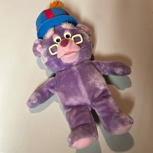 Vintage 1985 Zummi Gummi Bear Purple 15” long